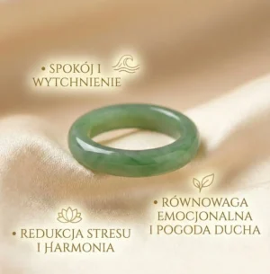 Pierścionek z naturalnego jadeitu