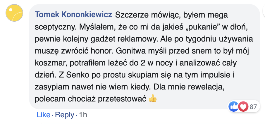 Komentarz z Facebooka